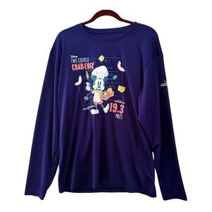 Disney Run Two Course Challenge Long Sleeve Tee with Festive Graphic Size Large